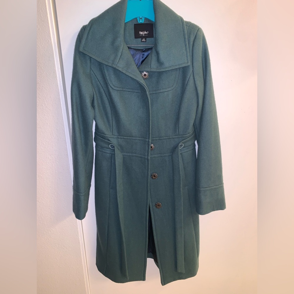 Sage Green Wool Women's Pea Coat
